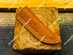 Funda de Cuero Moderna Hecha a Mano de Alta Calidad para Cuchillos, de Piel de Vaca Genuina, con Presilla Vertical para Cinturón, Ligera, para Caza y Camping - Product Image 6