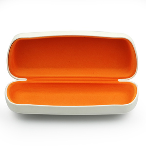 Étui à lunettes tendance avec motif brodé orange, étuis à lunettes de soleil semi-rigides rectangulaires - Product Image 4