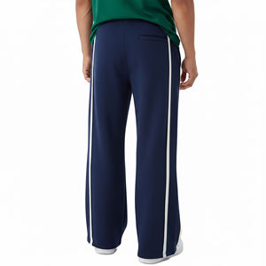 Pantalon ample pour homme 2026, coupe décontractée, bleu marine avec bandes latérales blanches, fermeture éclair, grande taille, service OEM, hiver - Product Image 3