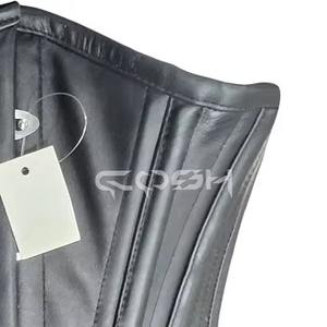 Corset sexy en cuir noir avec baleines en acier, cincher de taille gothique, fabricant de corsets - Product Image 5