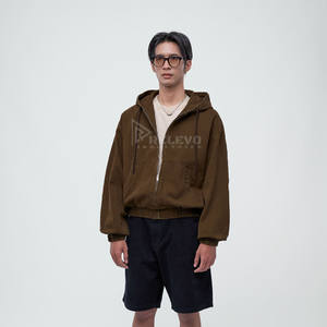 Sweat à capuche zippé pour homme en polaire 100% coton, à manches longues, chaud et doux, pour l'extérieur - Product Image 4