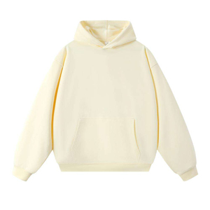 Sweat à capuche unisexe en molleton brossé doux 100% coton, respirant, coupe ample, décontracté, à manches longues, avec poche avant - Product Image 1