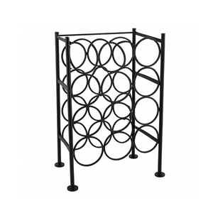 Iron Metal Wine Rack Stand | Modern Floor Standing Wine Bottle Holder | Decorative Wine Storage Organizer | Home <b>Bar</b> Kitchen - Product Image 1