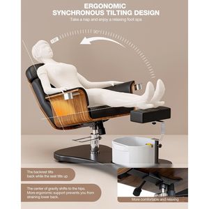 Stazione per Pedicure Ergonomica in Vetro Portatile con Rotazione a 360° e Sollevamento Reclinabile per Formazione Unghie e Trattamenti Spa Piedi - Product Image 5