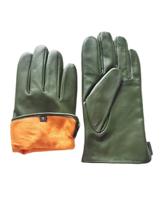 ถุงมือหนัง สีเขียว เนื้อเรียบ ขอบจับจีบ กันลื่น ทนทาน ใช้งานได้ทั่วไป - Product Image 5