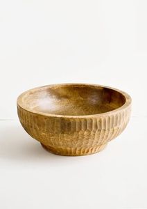 Tazón de Madera Artesanal, Tazón para Servir de Madera Natural con Diseño de Patchwork, Tazón Ecológico para Ensaladas, Tazón de Madera Hecho a Mano para Frutas - Product Image 5