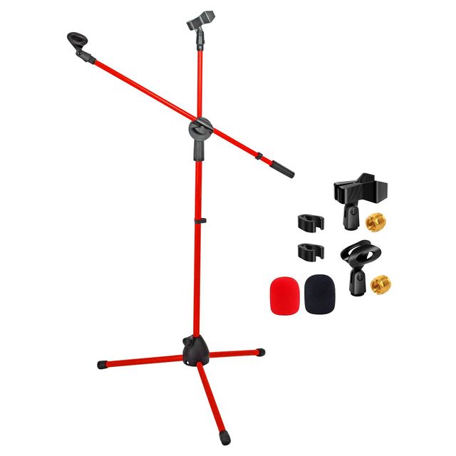 MS DBL G Floor Height Adjustable Microphone Stand Tripod Design Extending Telescoping Boom Arm Microphone Accessory Model