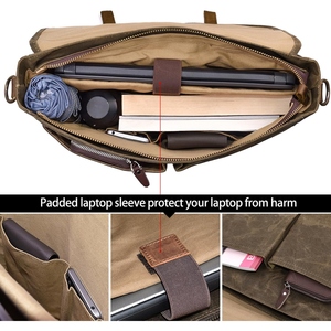 Modern Genuine Leather Laptop And Crossbody Work Bag With Secure Compartments Adjustable Strap For Office And Travel - Product Image 4