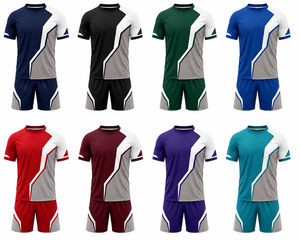Maillots de football personnalisés imprimés par sublimation, col en V, manches courtes, poches pour uniforme d'équipe/club, fabricant OEM, 100% polyester - Product Image 6
