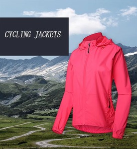 Chaqueta ultraligera para mujer, color rojo rosa, con capucha, a prueba de viento, protección solar, para ciclismo, de secado rápido, con cremallera, cortavientos para exteriores - Product Image 5