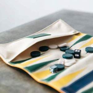 Bespoke Eco-Friendly Durable Foldable Leather <b>Backgammon</b> Game <b>Set</b> with Artisan Touch and Distinctive Vintage-Inspired Design - Product Image 4