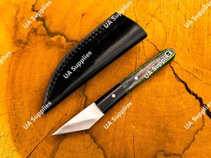Cuchillo utilitario de hoja fija forjado a mano, OEM ODM, de espiga completa, de acero inoxidable y madera, mini cuchillo EDC de cuello tipo lápiz, venta al por mayor - Product Image 5