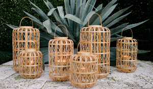 Handwoven Rattan <b>Lantern</b> Rustic Natural Materials Stylish Design Eco Friendly <b>Decorative</b> <b>Lantern</b> for Home Decor Bohemian Art - Product Image 4