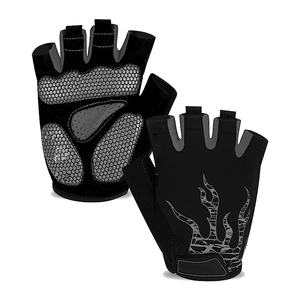 Gants de cyclisme pour hommes et femmes avec coussinet en gel absorbant les chocs de 5 mm, antidérapants, demi-doigts, pour VTT et vélo - Product Image 1