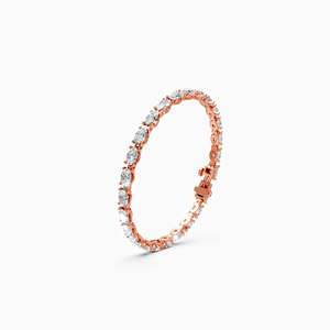Lab Grown Diamond Infinity Shine Bracelet Featuring 13.61 Ct Oval In 9K Yellow White And Rose <b>Gold</b> - Product Image 1