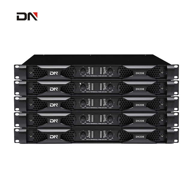Professional 800w 2ch 2 Two Channel 1U Class D Dj Mixer Audio Pro Power Amplifier Metal-cased Professional Audio Amplifier