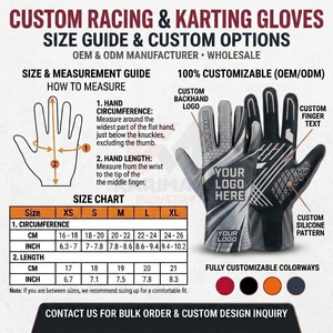 Fabricación por Contrato de Guantes de Carreras con Costuras Exteriores para Karting, Marca Personalizada, Etiqueta Privada, Suministro al por Mayor - Product Image 6