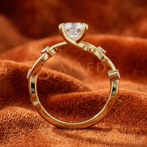 แหวนเพชรโมอิสซาไนต์เคลือบทอง 18K แหวนหมั้นโมอิสซาไนต์สำหรับผู้หญิง เครื่องประดับหรูหรา สหรัฐอเมริกา - Product Image 3