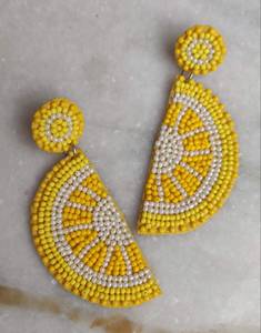 Boucles d'oreilles pendantes longues géométriques plaquées or style Bohème, perles en verre cristal faites à la main, vente en gros, prix d'usine, nouveau design 2025 - Product Image 1