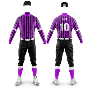 Ensemble d'uniformes de baseball et de softball personnalisés en polyester sublimé, maillots pour hommes personnalisables avec sangle réglable - Product Image 1