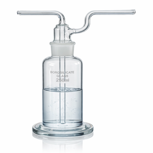 Bouteille de lavage de laboratoire en verre borosilicate de 250 ml avec conception à double tube - Product Image 1
