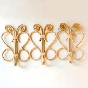 Ganchos de mimbre de estilo moderno hechos a mano para montar en la pared, para colgar ropa y abrigo de niños y adultos - Product Image 5