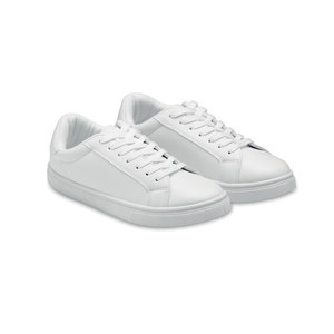 รองเท้าผ้าใบผ้าใบน้ำหนักเบา PU สีขาวปรับแต่งได้39แบบอินเทรนด์ - Product Image 1