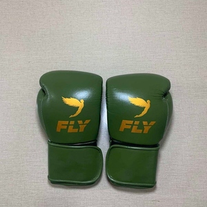 Fabrication en usine de gants de boxe verts sur mesure, 100% cuir véritable, gants de boxe professionnels AI-BG-517 - Product Image 3