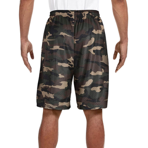 Shorts en maille imprimés intégralement pour hommes, avec cordon de serrage et taille élastique, respirants, style streetwear, pour l'été, vente en gros, logo personnalisé OEM - Product Image 2