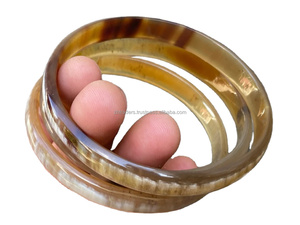 Bracelet en corne de buffle fait main, écologique, personnalisable, multicolores, pour filles, bijoux tendance, grande taille - Product Image 3