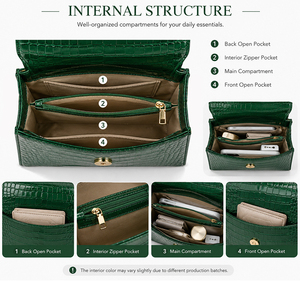 Custom Women's Handbag Large with Compartment Organizer Multiple Colors OEM/ODM Supported - Product Image 5