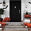 Set Decorazioni per Tavolo di Halloween, 6 Portacandele in Vetro Nero a Forma di Jack O' Lantern, Decorazioni per Feste di Halloween da Interno - Product Image 2
