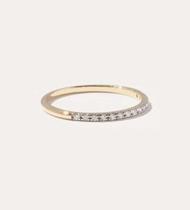 Round Cut Half <b>Eternity</b> Moissanite Wedding Band 925 Sterling <b>Silver</b> Gold Plated Stackable Bridal Anniversary <b>Ring</b> - Product Image 2