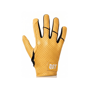 <b>Sticky</b> Palm Receiver Gloves Full Finger Breathable Moisture Wicking American Football Textured Back Adjustable Wrist Custom Logo - Product Image 3