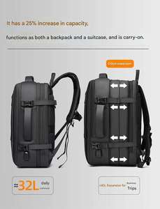 Sac à dos professionnel pour ordinateur portable en polyester enduit PU, antivol, avec rangement sécurisé, pour les détaillants d'accessoires de voyage d'affaires - Product Image 6