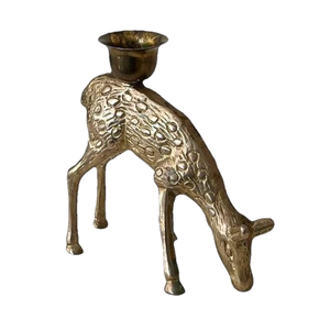 Modern Gold Color Metal Candle Holder for Dining Decor Art Candle Stand for Designer Interiors Home Decor Christmas Handmade - Product Image 5