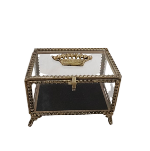 Caja de Almacenamiento de Joyas de Metal Vintage, Estilo Clásico, Organizador de Joyas Retro - Product Image 5