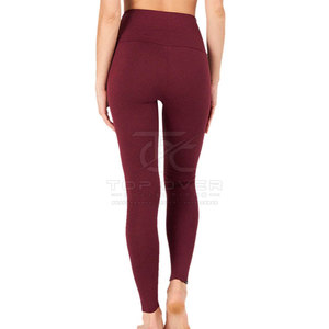 Leggings de yoga tricotés avec logo personnalisé, taille élastique, séchage rapide, respirants, service OEM, vente directe d'usine, vêtements de sport - Product Image 6