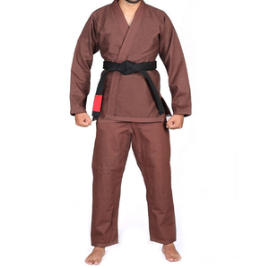 Kimono de Karate Marrón para Hombre, 100% Algodón, Corte Regular, Ropa Duradera para Artes Marciales, Talla Adulto - Product Image 5