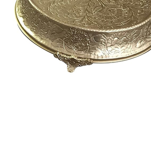 Support à gâteau de mariage Creations, conique, rond, finition dorée, fabriqué en aluminium robuste pour support à gâteau à plusieurs étages - Product Image 2