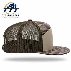 Casquette Trucker Camouflage 7 Panneaux Personnalisée en Gros, Casquette Snapback en Maille avec Logo Personnalisé, Fabricant Vietnamien OEM ODM, Usine de Chapeaux pour Chasse en Plein Air - Product Image 4