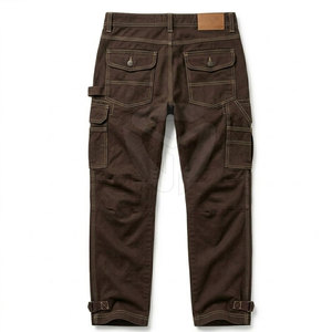 Men Multi Pocket Polyester Canvas Breathable Fleece Lining Cargo Pants OEM Manufacturer Wholesale Supplier Factory Premium - Product Image 2
