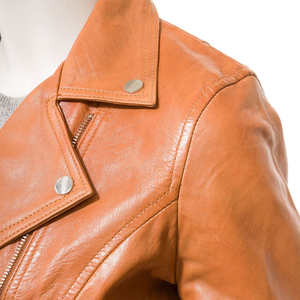 Vestes en cuir d'hiver 100% authentiques pour femmes, respirantes, service OEM personnalisé avec fermeture éclair, haute qualité - Product Image 3