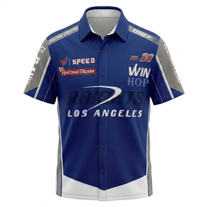 Chemise mécanique en sergé durable, anti-taches, anti-rayures, avec boutons, pour uniforme de garage, réparation automobile, vêtements techniques de course, fabricant - Product Image 2