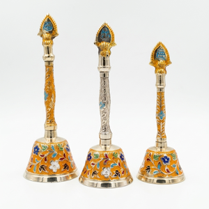 Campanas de Latón Hechas a Mano con Asas, Campanas Decorativas Colgantes para Templos, Decoración del Hogar, Suministro al por Mayor OEM, Exportación de la India - Product Image 1