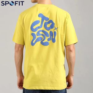 T-shirts unisexes surdimensionnés en gros, impression sérigraphique en mousse par transfert thermique, logo 3D personnalisé, t-shirts pour hommes - Product Image 3