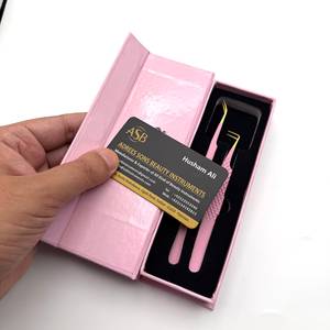Pinzas de Aislamiento Curvas y Delgadas de 90 Grados, Color Rosa Dorado, Acero Inoxidable, Alta Precisión, Logotipo Personalizado, Instrumento de Belleza - Product Image 4