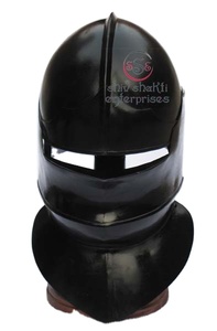 ชุดคอสตูมแบบนักรบสำหรับผู้ชายสีดำเคลือบด้วยผงเหล็กสีดำเงาแบบกอธิค - Product Image 2