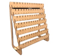 Grand présentoir à bijoux en bois simple face, style classique, pré-assemblé, 326x325mm, pour supermarché, idéal pour ornements et décorations