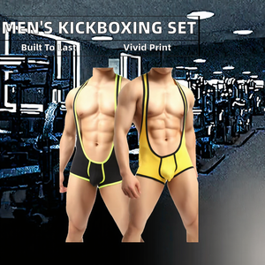 Traje Deportivo de Spandex/Poliéster con Estampado Digital y Cuentas, Diseños Especiales Geniales, en Oferta, para Hombre, para Kickboxing, Lucha, Gimnasio, Fitness - Product Image 5